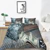 Copripiumino in Denaro Microfibra Banconote Dollaro della Federal Reserve degli Stati Uniti con il Ritratto di Ben Franklin Set Letto Matrimoniale