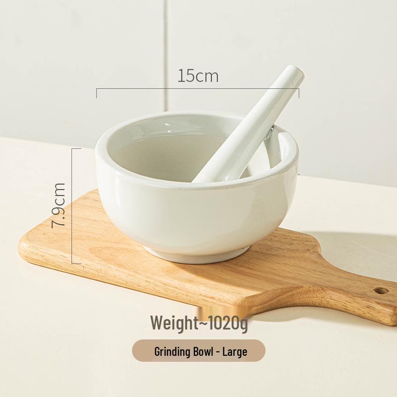 Krémový keramický drtič česneku a zázvoru - Drtič doplňků stravy a kreativní kuchyňský gadget