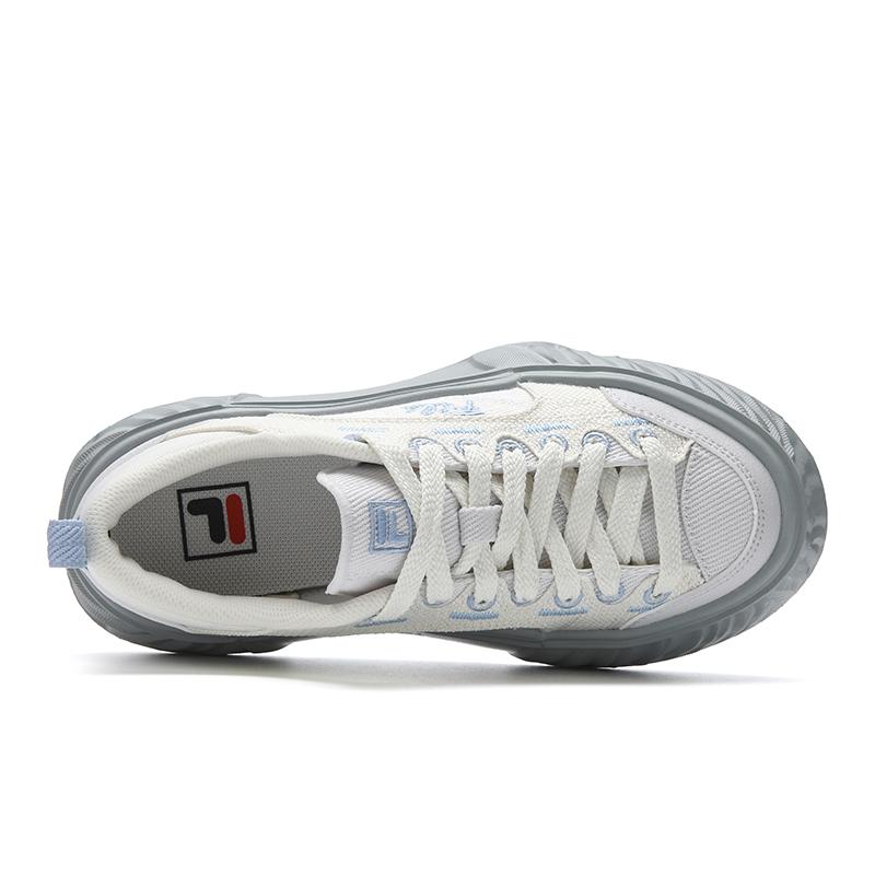 FILA FOSSO 1+ Low top Canvas Shoes Women's Star White/Rain Mist Gray F12W622307FSN