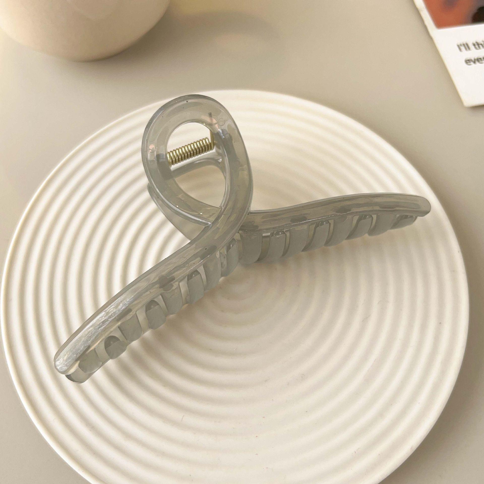 

15 см большая желейная заколка для волос - женская заколка для волос с перекрещивающимися ребрами акулы