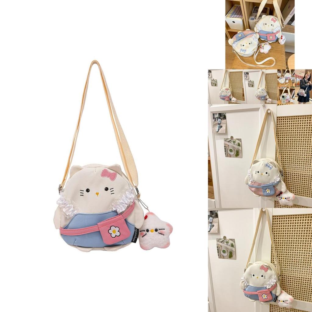 Trendy Small Crossbody Bag For Children Made Of Durable Nylon With Simple Solid Pattern For School And Play