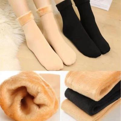 Unisex Winter Mid-Tube Thick Velvet Snow Socks - Warm and Cozy for Men and Women