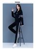 Women's Plus Size Stylish Hoodie Suit: Spring/Autumn Two-Piece Set, Loose & Slimming, Tummy Covering, Perfect for Running & Casual Wear