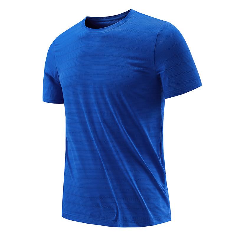 Taglie Forti T-shirt da Uomo a Maniche Corte in Seta Ghiaccio ad Asciugatura Rapida Taglia Ampia Casual Girocollo Mezza Manica