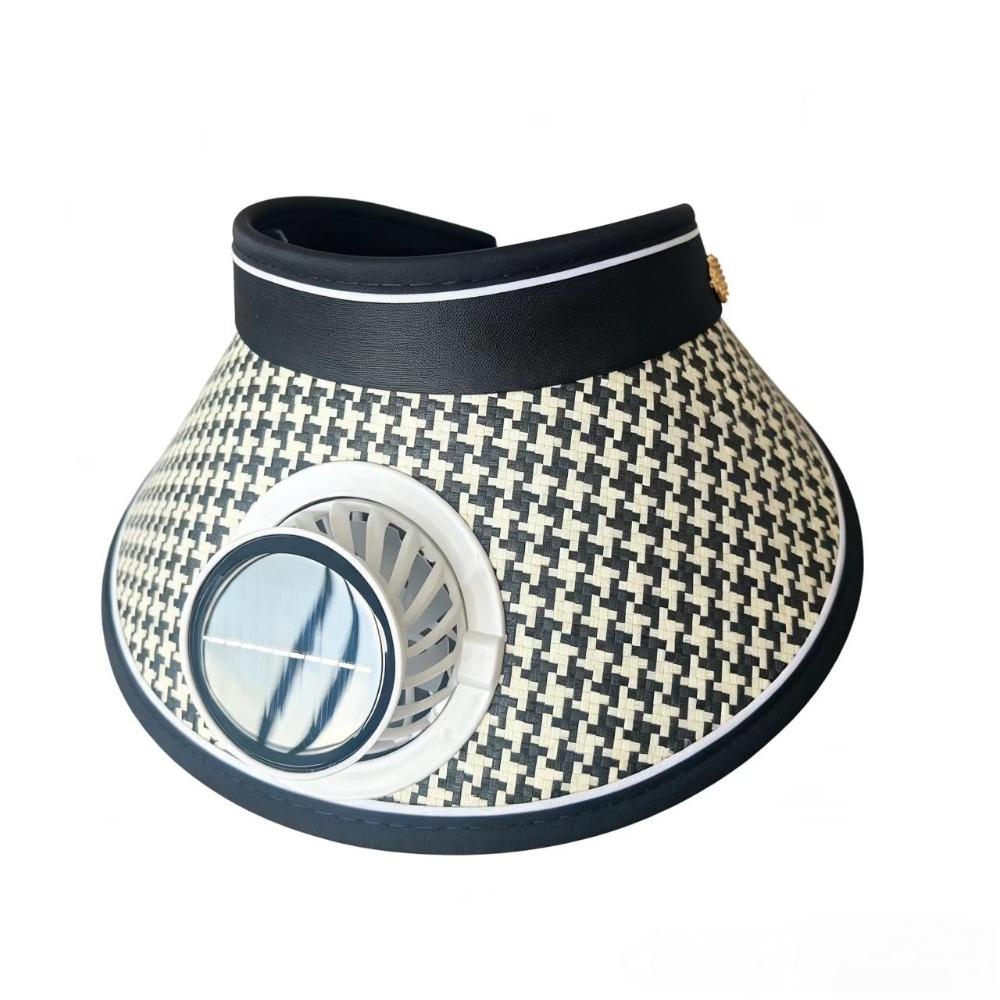 Breathable Solar Fan Hat Folding Cooling Sunshade Hat Comfortable To Wear Sun Hat with Fan  Hiking