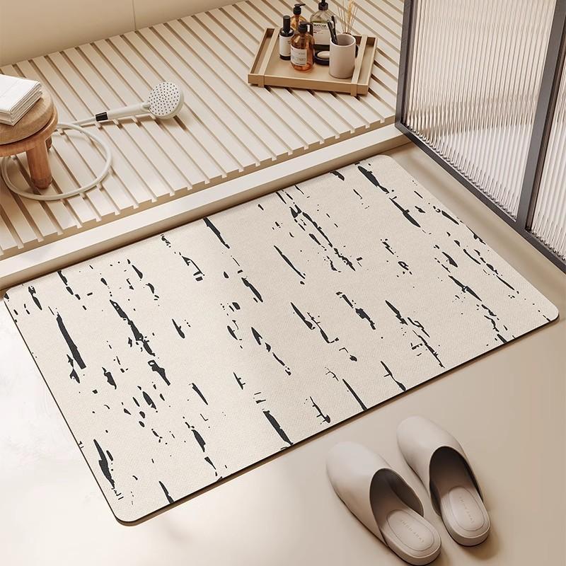 Diatomaceous Earth Floor Mat Home Bathroom Mat Door Entrance Dirt Resistant Absorbent Bath Rug