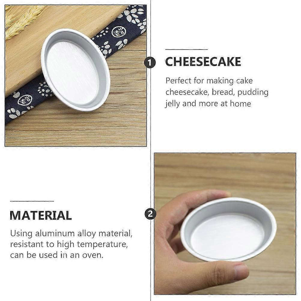 2pcs Oval Cake Mold Utensils: 6pcs Dessert Mold Pans Pie Bakeware Muffin Cupcake Cheese Cake Cookie Mold Tool