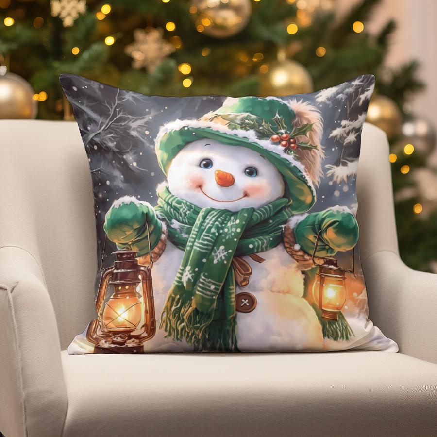 Weihnachtsmann- & Bärenkissen zur Heimdekoration, geeignet für Sofa, Schlafzimmer, Autokissen, Kissenbezug, Kissen, rechteckiges Rückenkissen