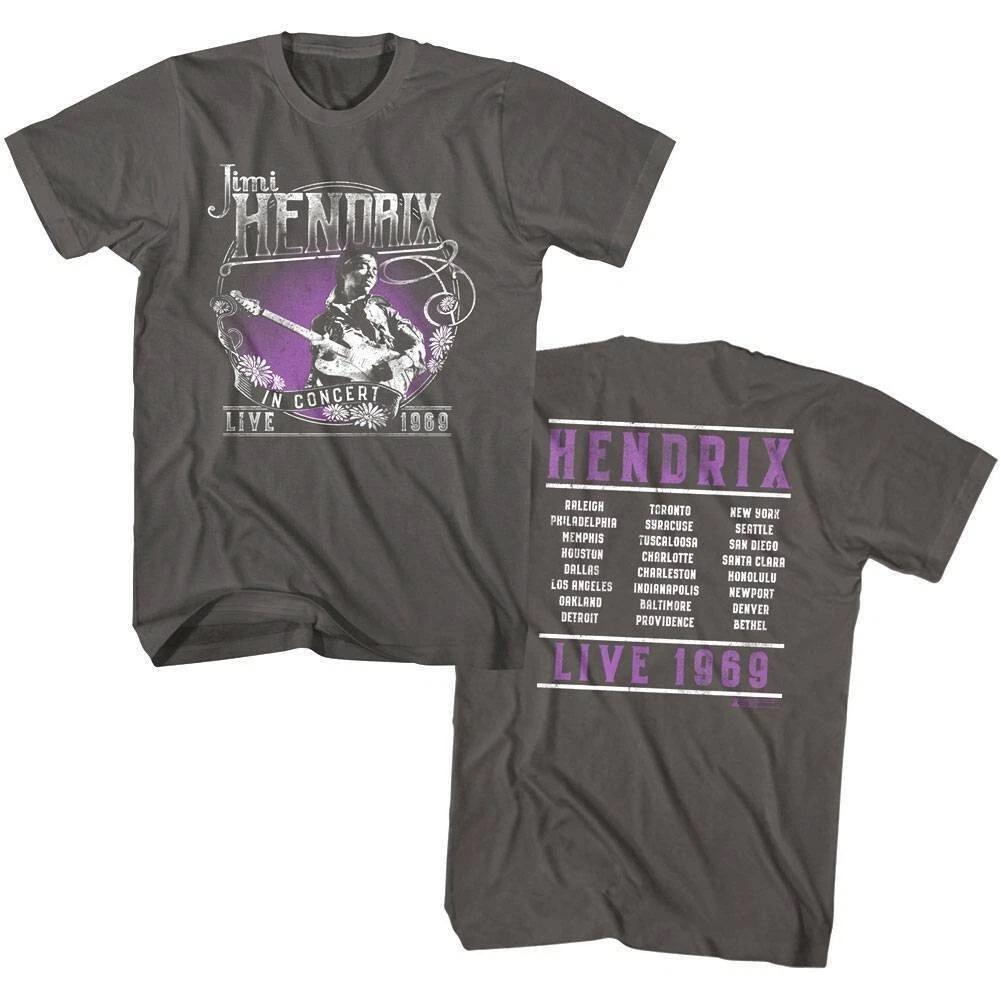 Jimi Hendrix Live Concert Tour 1969 Men s T Shirt 2XL