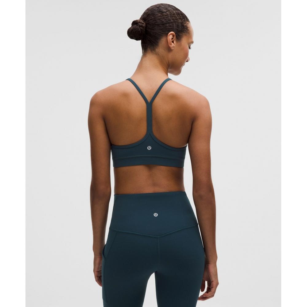Lululemon Flow Y BrA Nulu  Light Support  A C Cups indoChine Blue