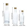1 Stück 50/100/150ML Transparent Leeres Whiskyglas Likörflasche Für Alkohol Hochzeitsgeschenke Wein Mini Behälter Aufbewahrung Gastgeschenk