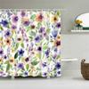 Colorful Trees Flower Palm Sunflower Bathroom Curtain Waterproof Polyester Shower Curtain Bath Curtain For Bathroom With Hooks