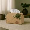 1pc Palm Tree Tissue Box with Tropical Design, The Living Room And Dining Room, Suitable for High-End Tissue Storage In The Bathroom.