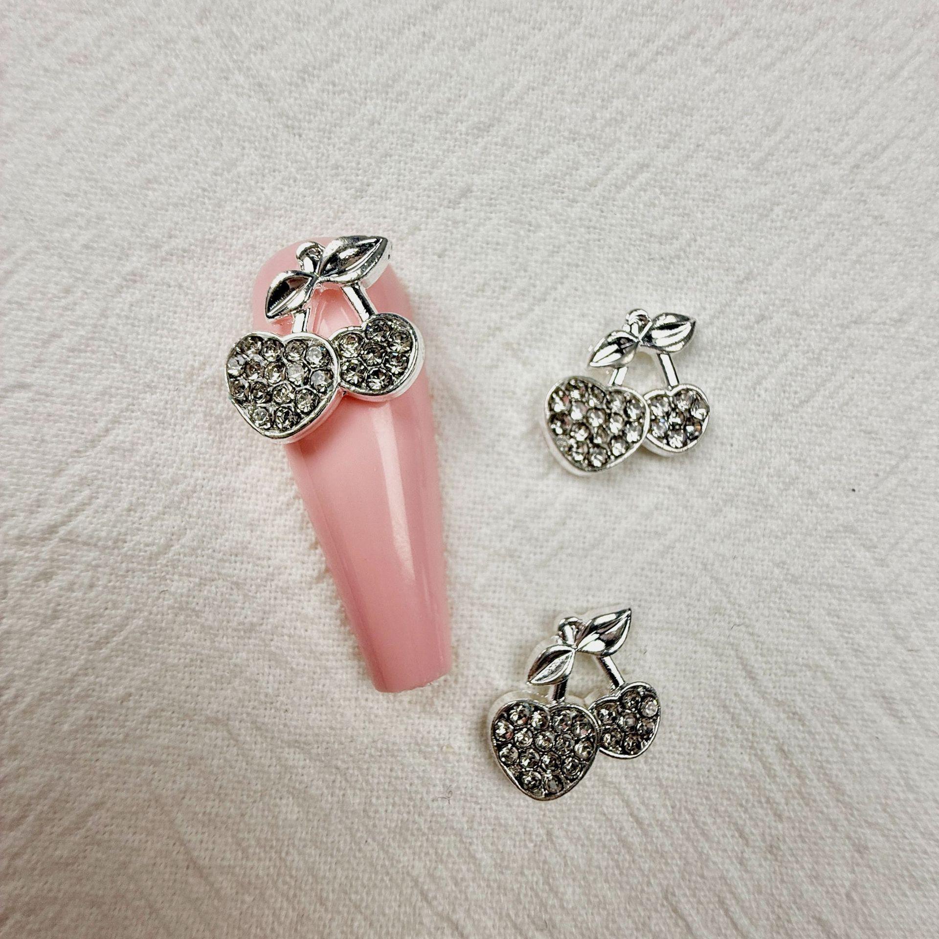 

Cherry-Inlaid Diamond 3D Nail Art Jewelry - Japanese & Korean Sweet Fashion