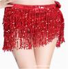 Halloween Belly Dance Hip Scarf Performance Sequin Tassel Waist Chain Bohemia Waist Scarf Sexy One Piece Skirt