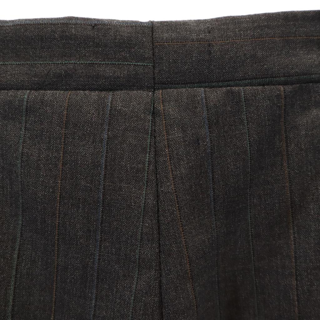 VINTAGE 70s Striped Pattern Slacks pants Charcoal gray Men's Used