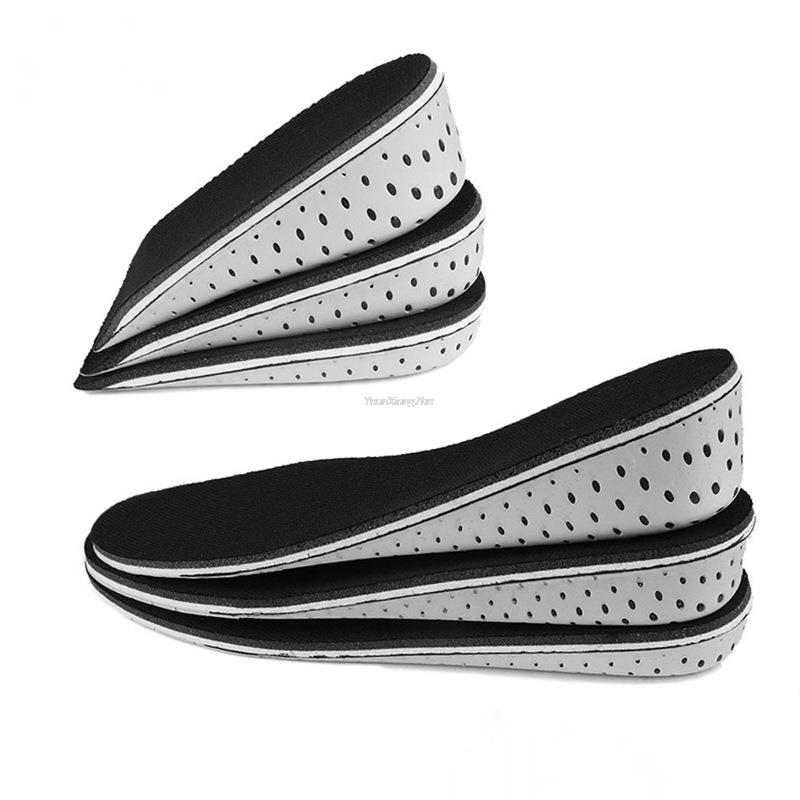 1Pair Height Increase Insoles Casual Sports Shoes Insole for Feet EVA Shock Absorbing Shoe Pads 2.3/3.3/4.3cm Growing Shoe Sole