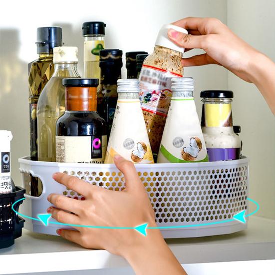 Świetny stojak na przyprawy Obrotowy o 360 stopni o dużej pojemności Szeroko stosowany okrągły obrotowy uchwyt na kosmetyki dla dziewczynki