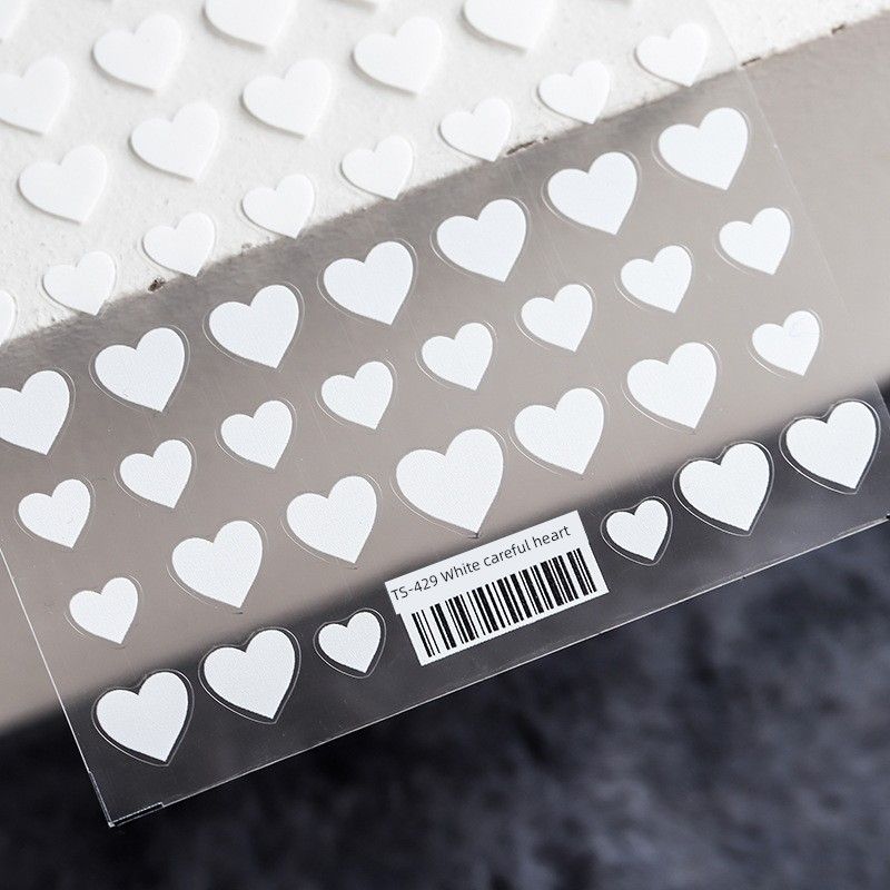 

Tensop Nail Stickers Love Star Flowers Xiaohongshu TS-429 White careful heart