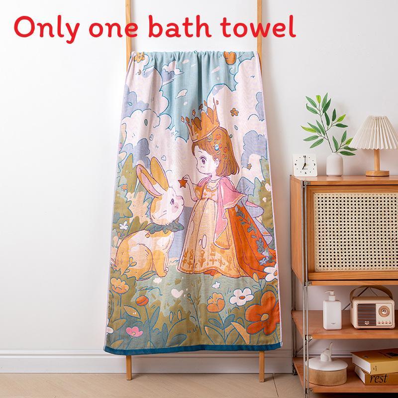 Cotton Bath Towel With Absorbent Quick Dry Fabric For Couples Home Use