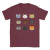 Donnerclan T-Shirt Unisex Samurai Katze Vintage Reines Baumwoll-T-Shirt Rundhals Kurzarm T-Shirt Übergröße Kleidung