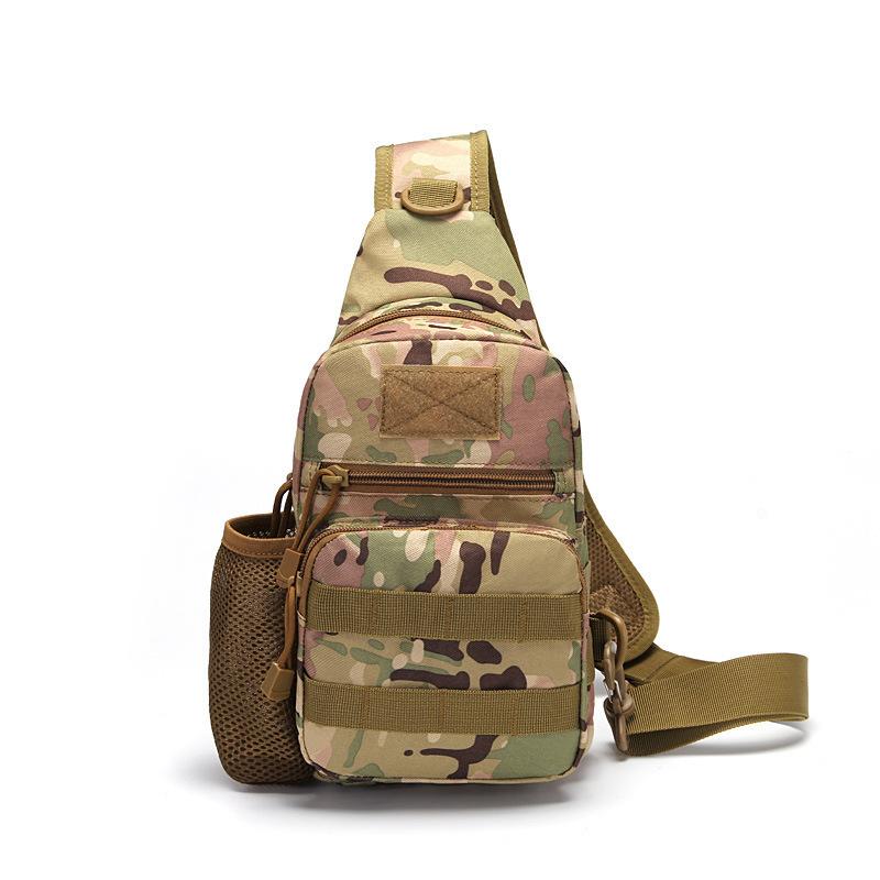 Portable Hiking Travel Sling Shoulder Bag Molle Chest Bag Men Outdoor Sports Bottle Pouch Camping Hunting Fishing Chest Backpack