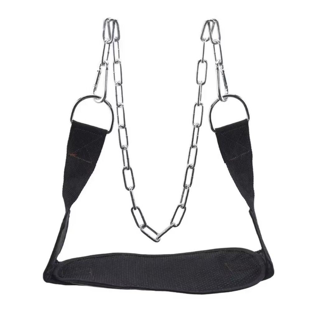 Waist Support Weight Lifting Belt Thicken Load Bearing Waistband Dipping Belt with Chain  Pull Up