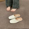Fashion Hot Selling 2025 Flat Toe Shallow Lazy Slipper Boat Backless Mule Shoes Soft Loafers High Back Simple Classic Retro Personality