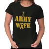 US Army Wife Ribbon Military Logo Womens Top Junior Graphic Tee