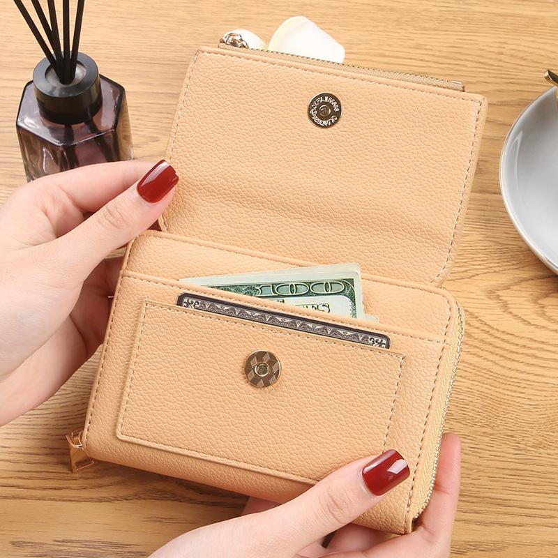 Soft Face Zero Wallet for Women, Short Zipper Bag, Fashionable Handbag, Card Slot Women's Bag