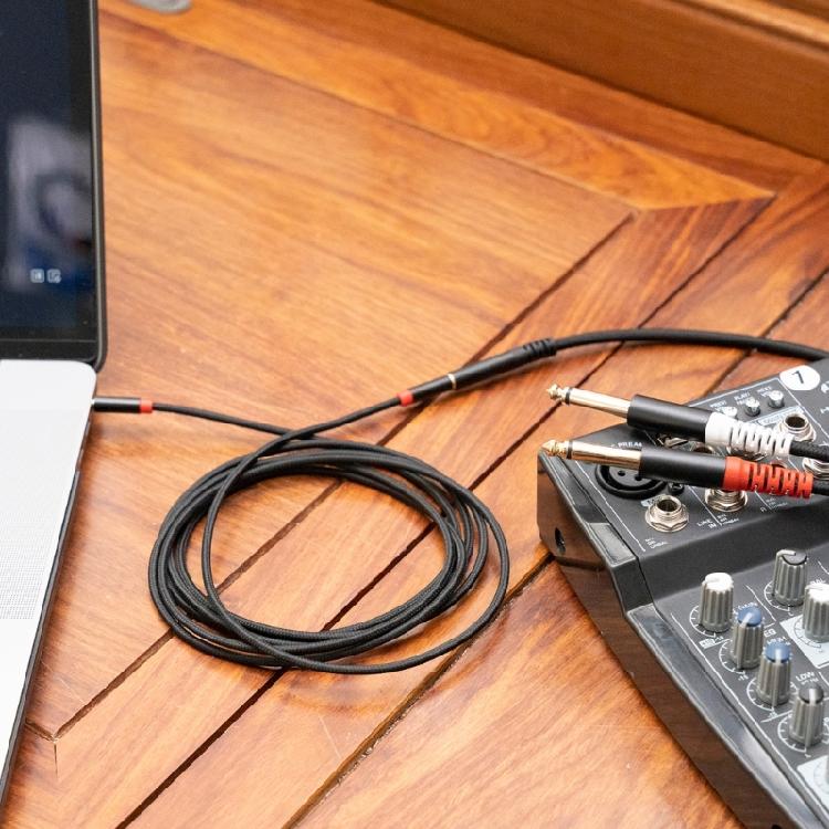 Dual 6.35mm Male To 3.5mm Female Cord 3.5mm To Dual 1/4 Audio Splitters Cable