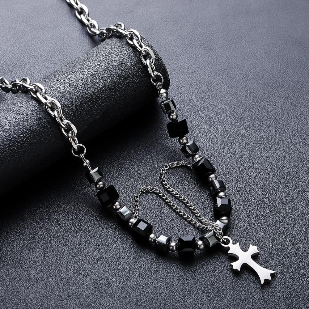 Kreuzkette Herren Titanstahl Nicht Verblassend Hochwertiges Gefühl Vielseitiges Persönlichkeitsdesign Sommer Accessoires Damen Trend Einfacher Schmuck