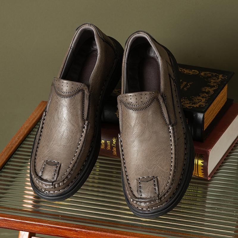 Fashion Genuine Leather Men Casual Shoe Breathable Loafers Sneakers Fashion Comfortable Slip on Flats Handmade Leisure Man Driving Shoes