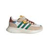 Adidas Originals Retropy F2 CF EL Trendy Sports Non-Slip Wear-Resistant Low-Top Casual Shoes Kids Sneaker White Green Light-Brown JR7989