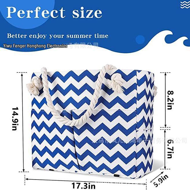 Wasserdichte Strandtasche aus Leinen mit mehreren Taschen: Klassische, vielseitige Damen-Umhängetasche