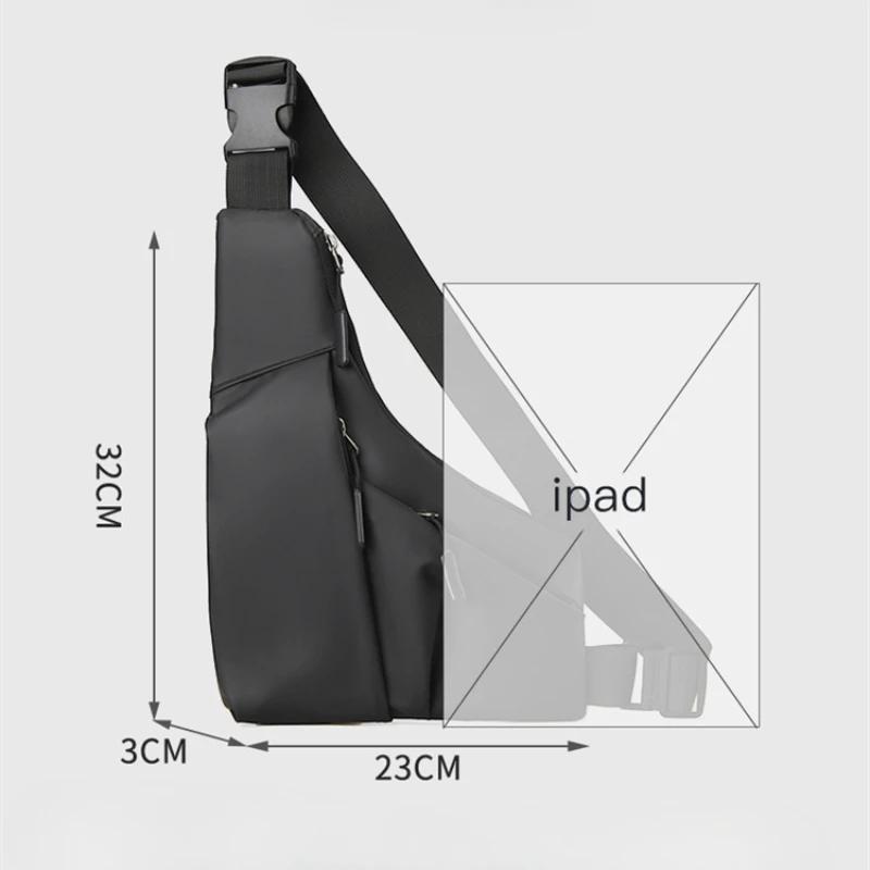 Z zabezpieczeniem przed kradzieżą Dopasowana torba na klatkę piersiowa Męska rozrywka Skórzana folia Trójkątna torba Crossbody Portfel na karty Sport Kolarstwo jeździeckie Torba ze sznurkiem