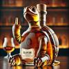 Funny French Bulldog Whiskey Bottle, Humor Novelty Decanter, Creative Gift, 250ml Clear Glass