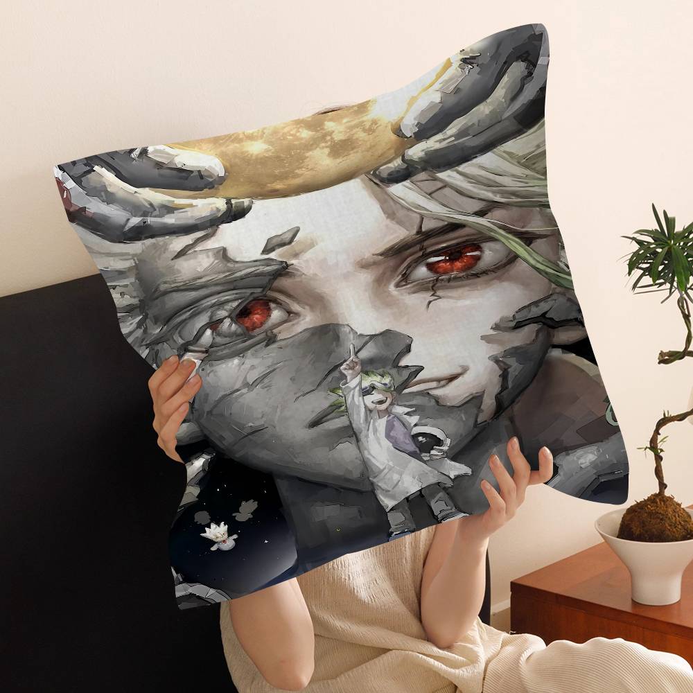 

Dr STONE Ishigami Senk Anime Pillow Gift Home Office Decoration Bedroom Sofa Car Cushion Cover Case x 30x30 cm