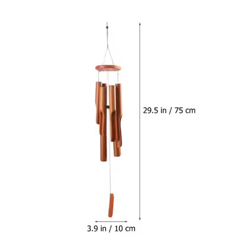 

Бамбуковые колокольчики для ветров, трубчатые колокольчики 30 дюймов, классические деревянные колокольчики для ветров, декор для дома и сада 1
