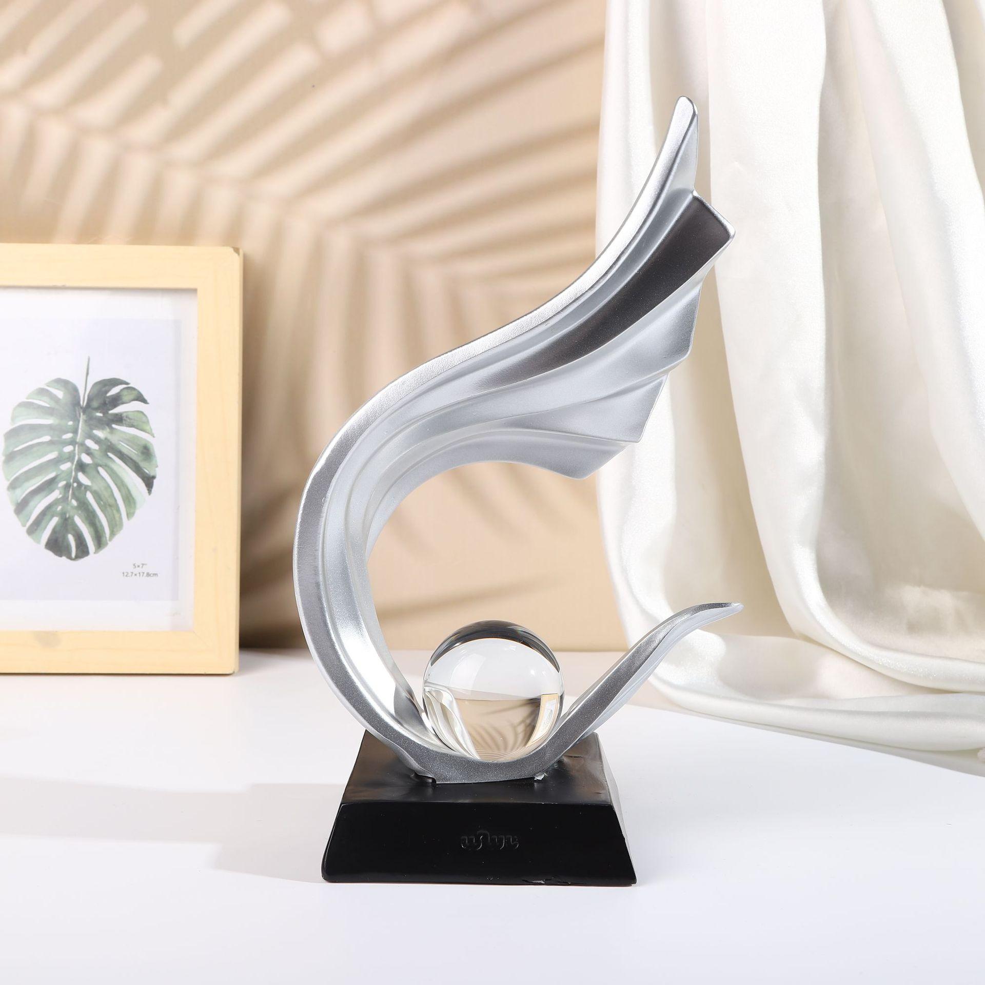 

Легкий роскошный рыбий хвост из смолы украшения стола для крыльца отеля серии Ocean домашний рабочий стол небольшой подарок украшение для гостиной серебряный