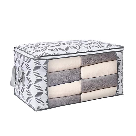 Decken-Aufbewahrungstasche, faltbar, großes Fassungsvermögen, verschiedene Stile, praktischer Kleiderbehälter mit Sternenmuster für Schlafzimmer