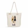Sisters Print Thick Rope Single-shoulder Beach Bag 7275 CLE
