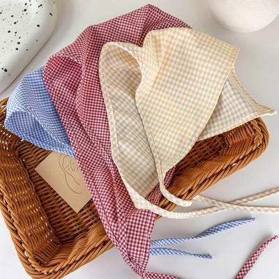 Pastoral Style Triangle Headscarf Hair Bands Spring Summer Bandana Headband Girl Fashion Decoration Ties Hair Scarf Women Girls