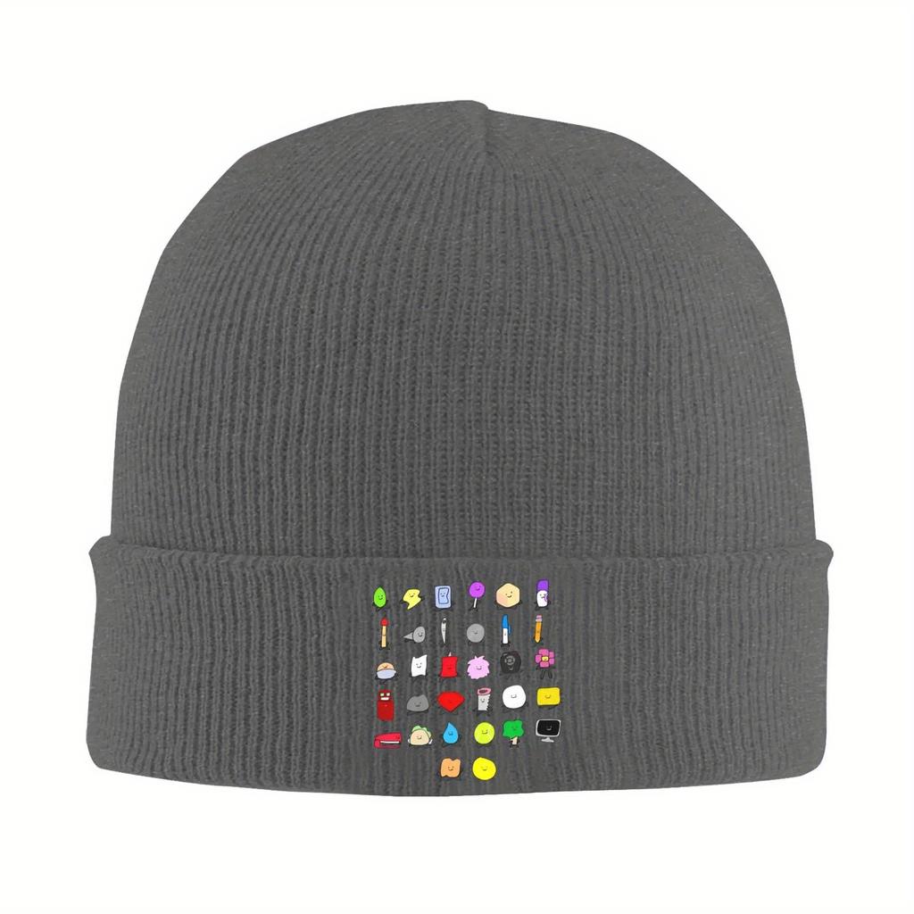 Bfdi All Contestants Pack Knitted Hats Autumn Winter Beanies Fashion Battle for Dream Island Caps Acrylic Fashion Bonnet