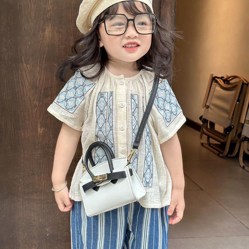 Stylish Mini Shoulder Bag For Kids Chic Solid Color Crossbody Bag For Summer Fun