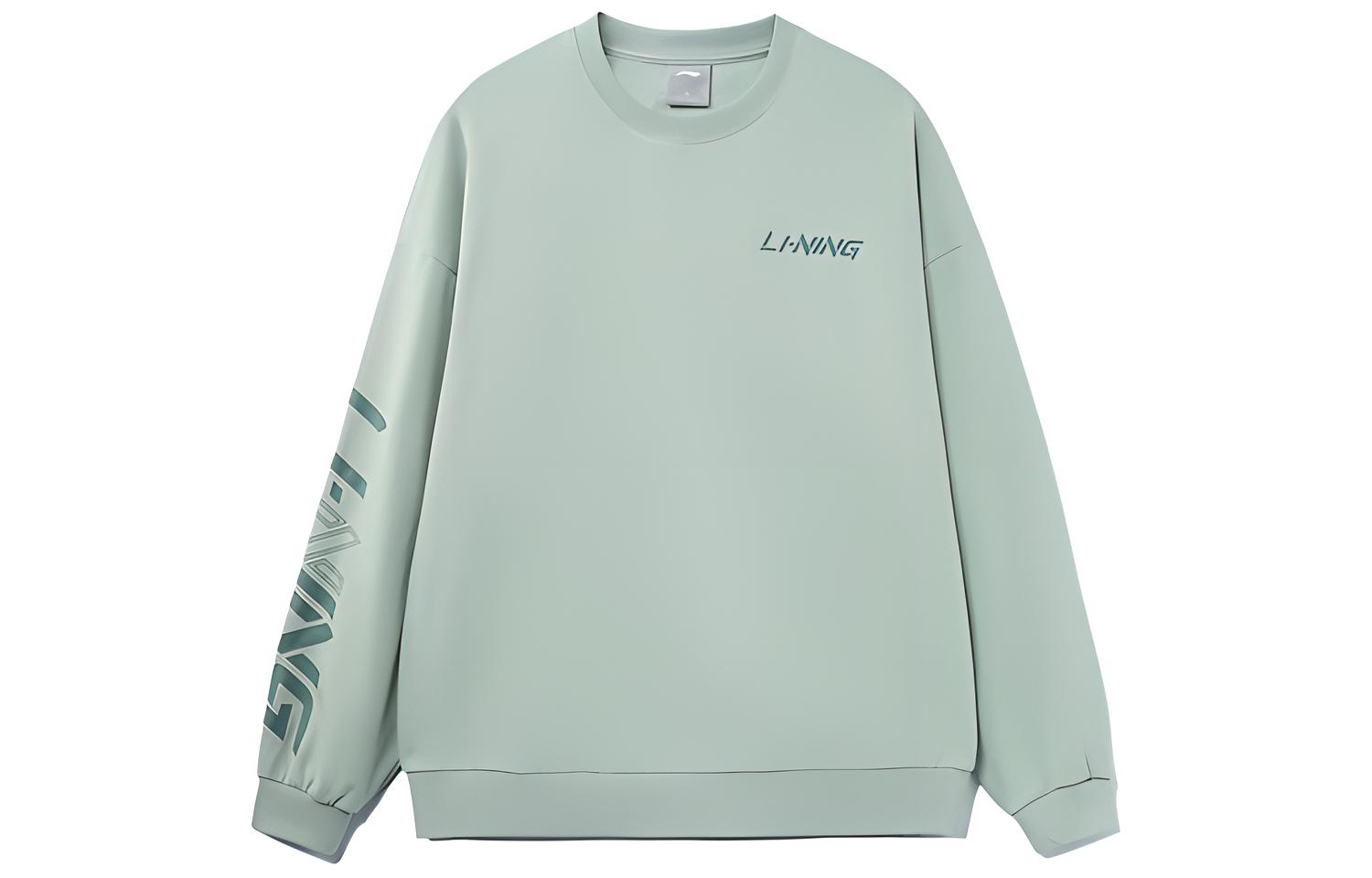 Li Ning Sports Life Collection Sweatshirt Men s Gray Mist Green AWDRB77-5 XXL