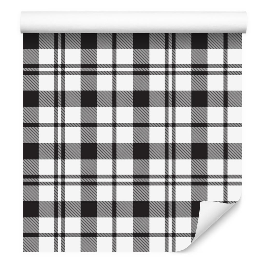 Black and white checkered wallpaper, gray and light gray, 50x1000