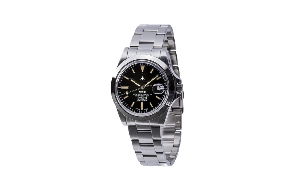 Naval watch Produsert av Svart urskive 3 ledd metallarmbånd SMÅ BOKSTAVER:FRXA001 / S/S