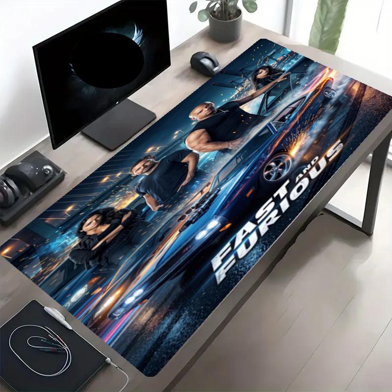 Fast & Furious Print Mouse Pad, Anti‑Slip Desktop keyboard Mat, for PC Laptop Gaming Working Daily Use, Cool Festival Birthday Gift