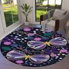 1pc Office Carpet Chair Mats Butterfly Garden Circular Artwork Perfect for Decorating Office Chairs, Living Rooms, Or Bedrooms